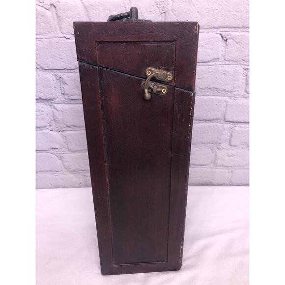 Vintage Decorative Faux Two Book Retro Wine Box Solid Wood Storage Hinge Closure - Picture 4 of 16